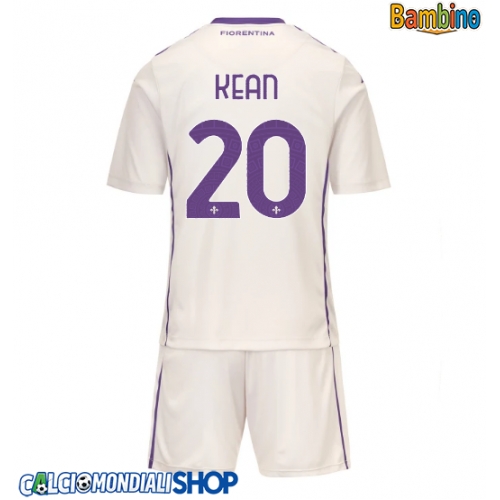 Maglie da calcio Fiorentina Moise Kean #20 Seconda Maglia Bambino 2025-26 Manica Corta + Pantaloni corti)